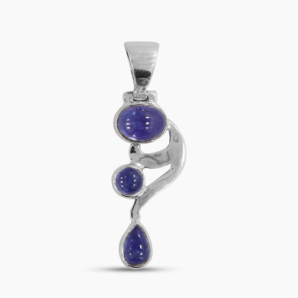 925 Sterling Silver Tanzanite Cab Pendants