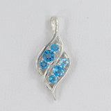 Blue Topaz Gemstone Silver Pendant