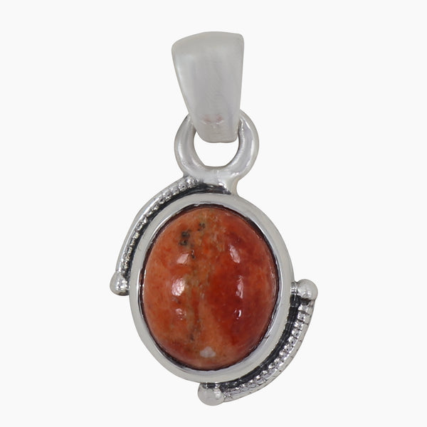 Natural Sponge Coral Silver Pendants