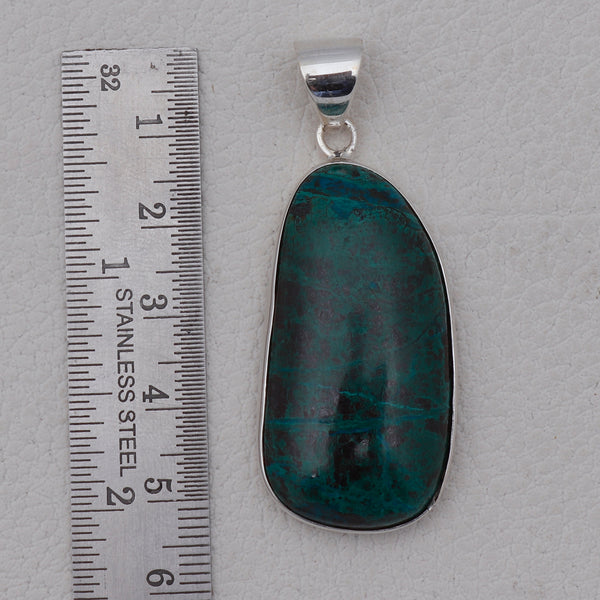 925 Silver Azurite Malachite Pendant