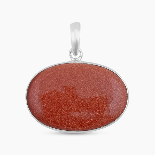 Red Sunstone Gemstone Silver Pendants