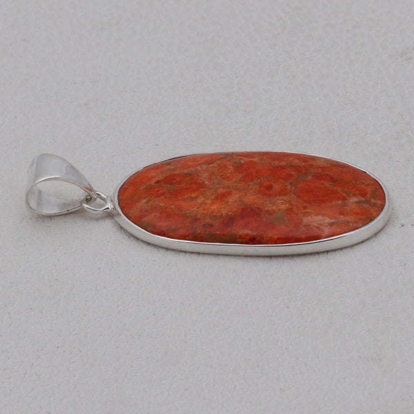 925 Sterling Silver Sponge Coral Pendant