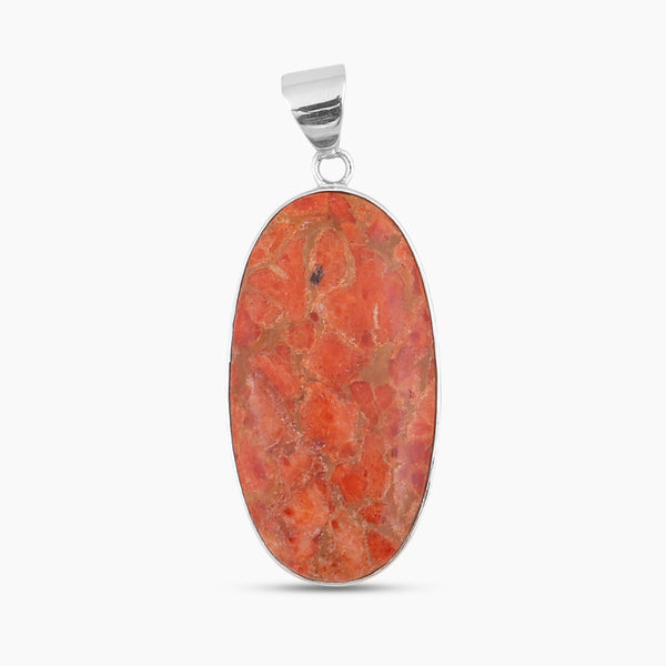 925 Sterling Silver Sponge Coral Pendants