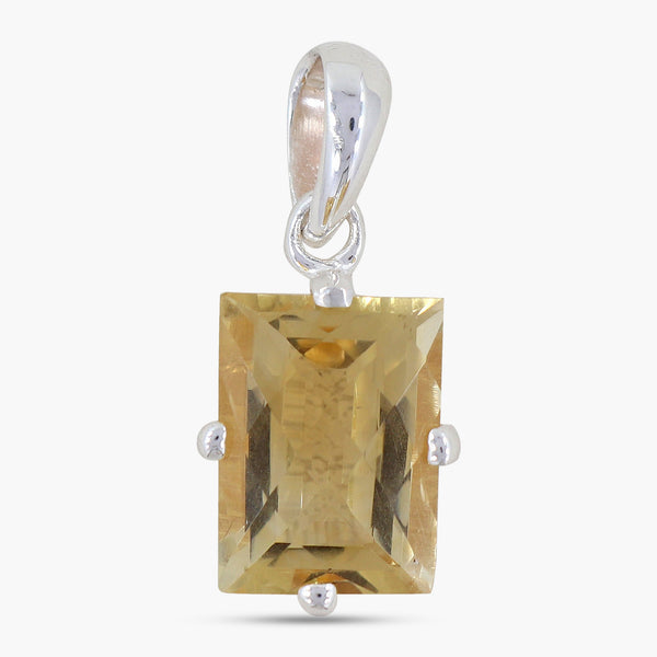 925 Sterling Silver Citrine Pendant