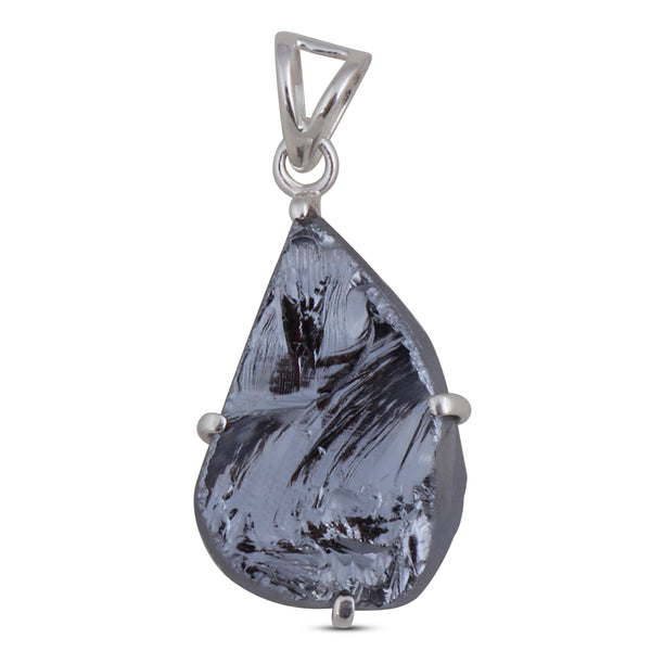 925 Sterling Silver Rough Silicon Pendant