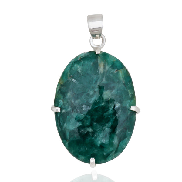 925 Sterling Silver Green Kyanite Pendant