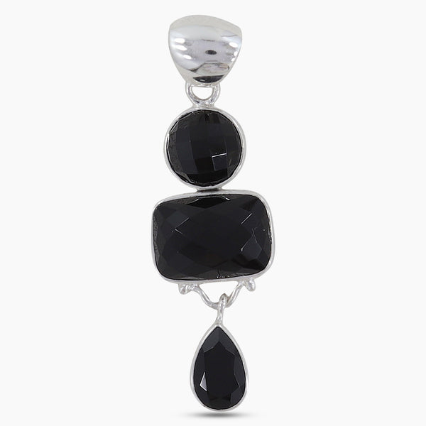 925 Sterling Silver Black Onyx Pendant