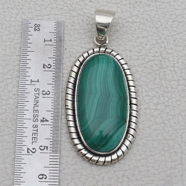 925 Sterling Silver Malachite Pendants