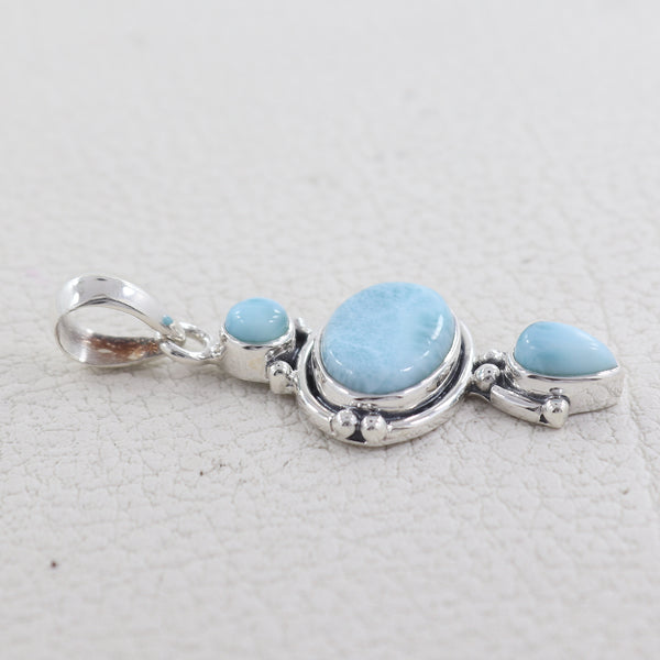 925 Sterling Silver Larimar Pendant
