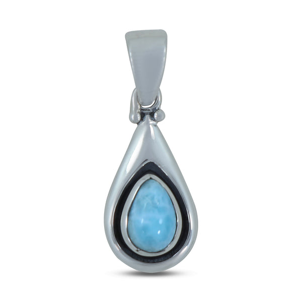 925 Sterling Silver Larimar Pendant