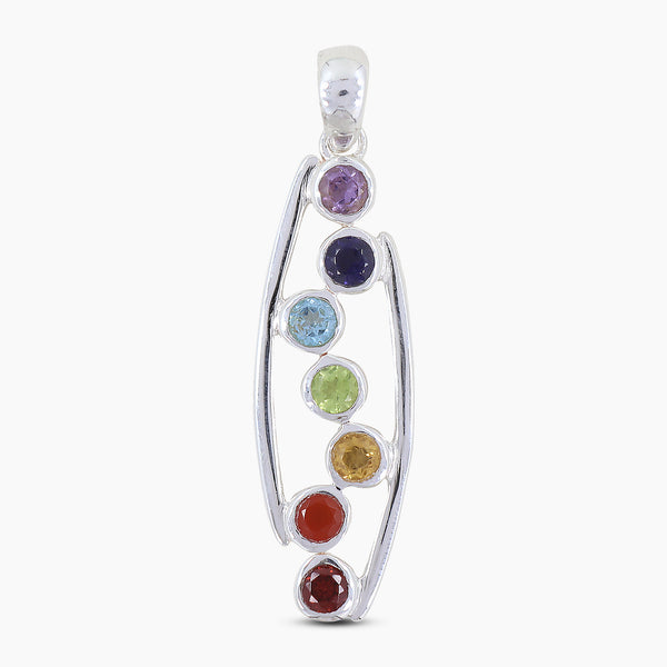 925 Sterling Silver Multi Gemstone Pendants