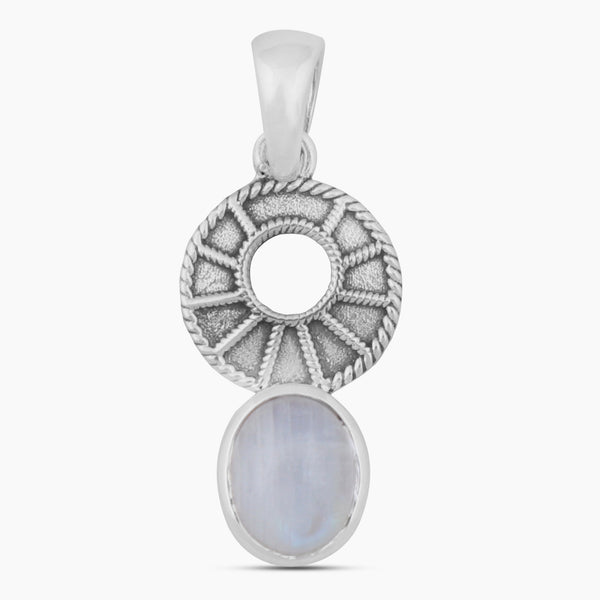 Rainbow Moonstone Silver Pendants