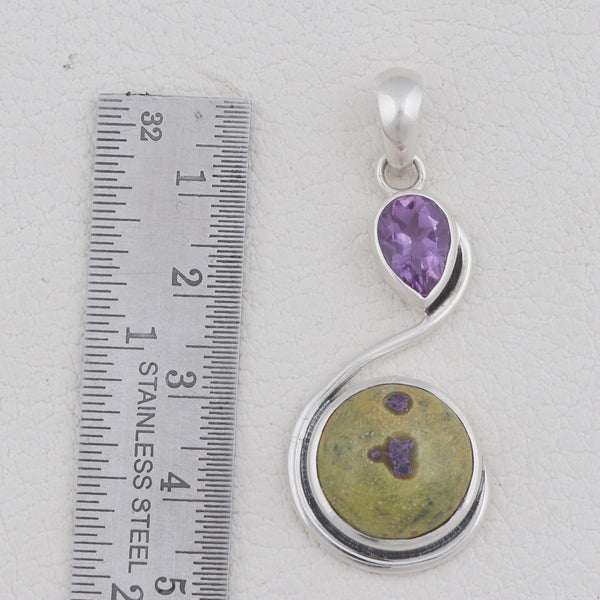 Tasmanian Serpentine Silver Pendants