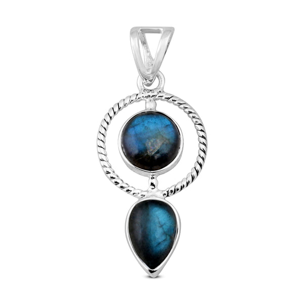 925 Sterling Silver Labradorite Pendant