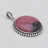 925 Sterling Silver Rhodonite Pendants