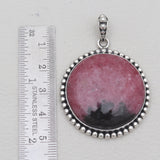 925 Sterling Silver Rhodonite Pendants
