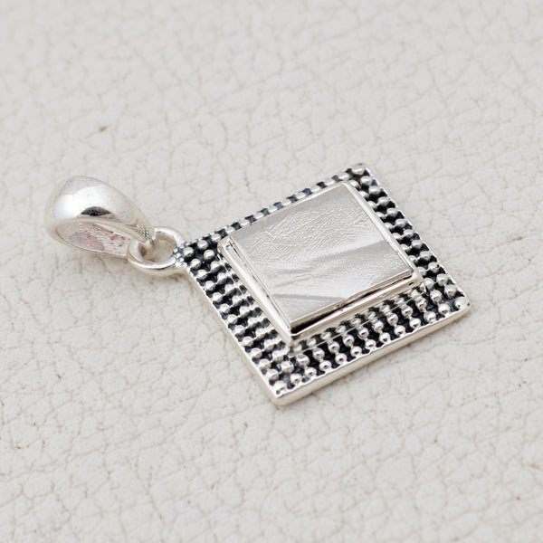 Natural Meteorite Silver Pendants