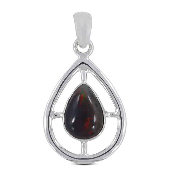 925 Sterling Silver Bloodstone Pendant