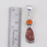 Fanta Garnet & Carnelian Silver Pendants
