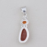 Fanta Garnet & Carnelian Silver Pendants