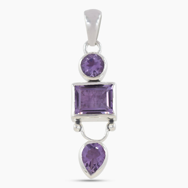 925 Silver Green Amethyst Pendants