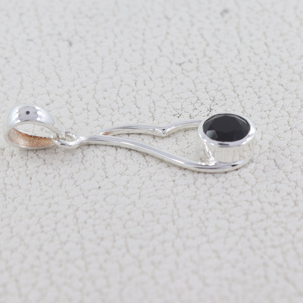 925 Sterling Silver Black Onyx Pendant