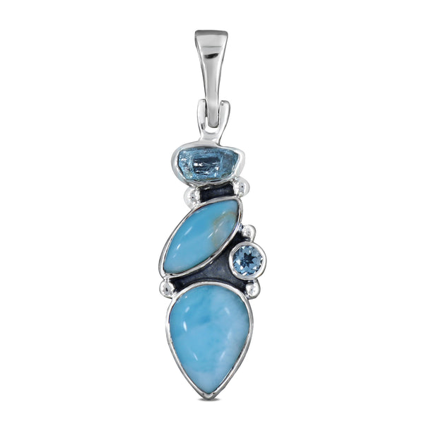 925 Sterling Silver Raw Garnet Pendant