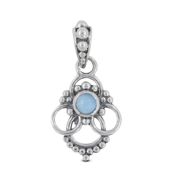 925 Sterling Silver Larimar Pendant
