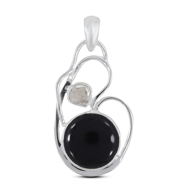 925 Sterling Silver Black Onyx Pendant