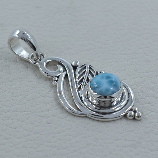 925 Sterling Silver Larimar Pendant