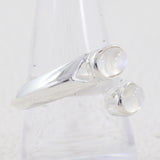 Rainbow Moonstone Silver Ring