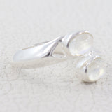 Rainbow Moonstone Silver Ring