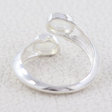 Rainbow Moonstone Silver Ring