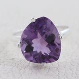 Natural Amethyst Silver Ring