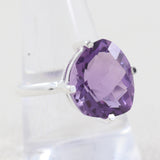 Natural Amethyst Silver Ring