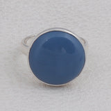 925 Sterling Silver Blue Opal Ring