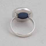 925 Sterling Silver Blue Opal Ring