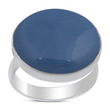925 Sterling Silver Blue Opal Ring