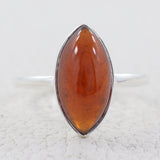 925 Sterling Silver Hessonite Ring