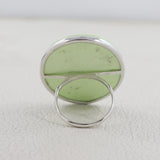 Lemon Chrysoprase Silver Plain Ring