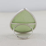 Lemon Chrysoprase Silver Plain Ring