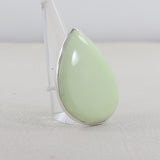 Lemon Chrysoprase Silver Plain Ring