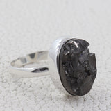 Natural Shungite Silver Ring