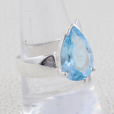 Blue Topaz Silver Rings