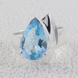 Blue Topaz Silver Rings