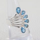 Blue Topaz Silver Ring