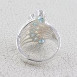 Blue Topaz Silver Ring