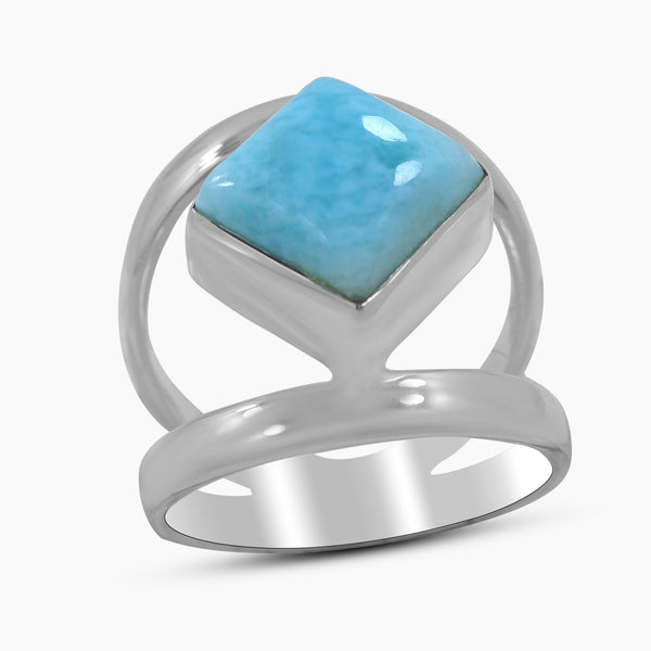 Larimar Silver Rings