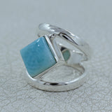 Larimar Silver Rings