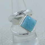 Larimar Silver Rings